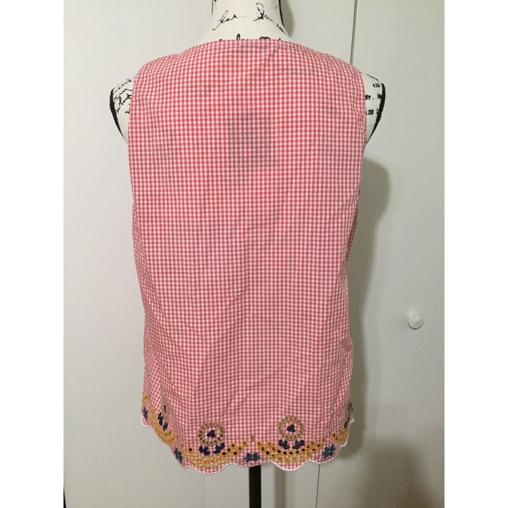 NWOT Madewell gingham tank top with embroidery - Medium - Picture 5 of 8